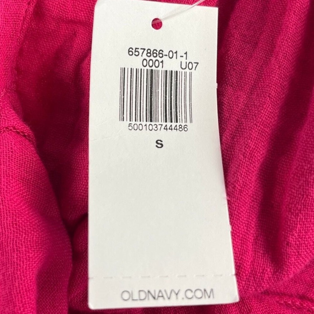 Old Navy Women's Pink Gauze Cami Midi Dress Tie Back Size Small - Picture 7 of 7